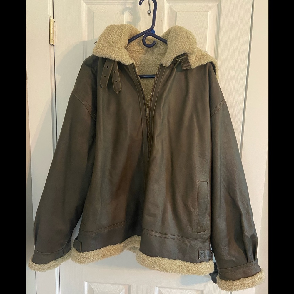 Wilson Leather Hooded Jacket XL
